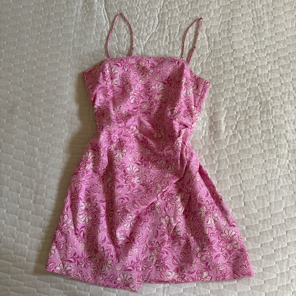 Zara Pink Floral Mini Dress
